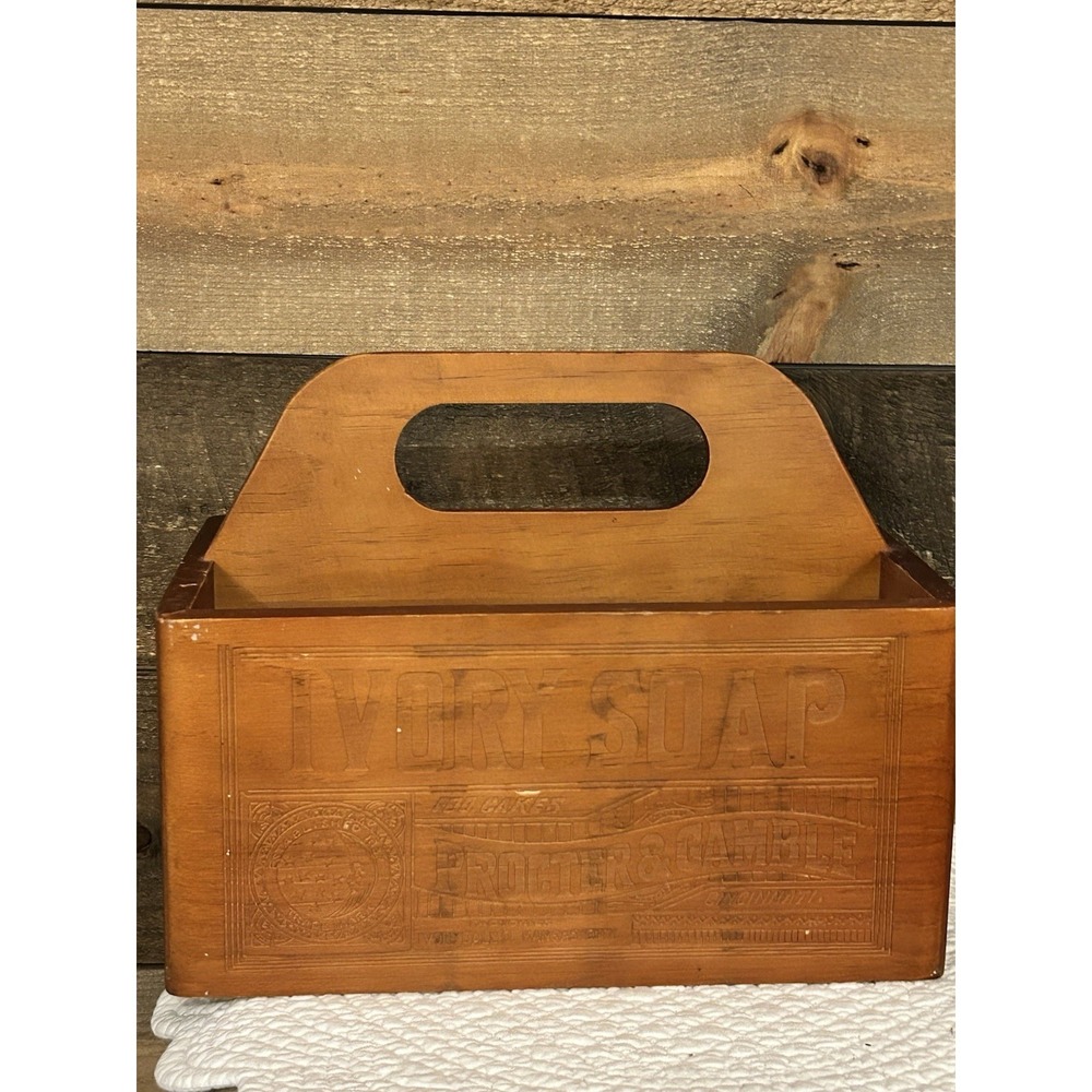 Procter&Gamble Ivory Soap Wooden Utensil Napkin Caddy Holder PicNic Tailgate BBQ